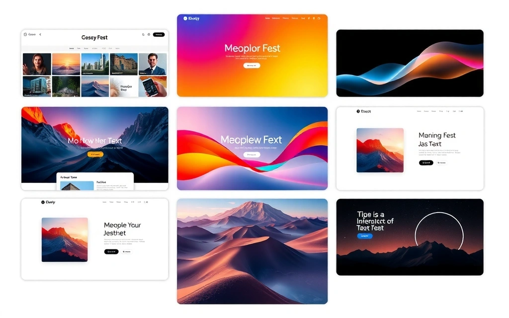 Exemple diverse de web design și interfețe moderne