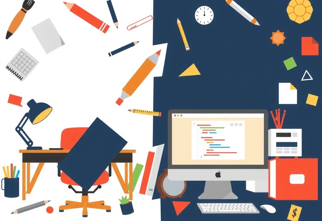 Imagine evocând istoria și evoluția studioului designframe, cu elemente de design digital și analog