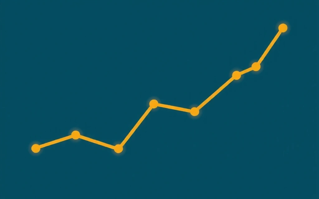 Grafic de performanță web cu linii ascendente