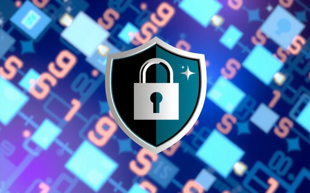 Pictogramă scut de securitate digitală cu lacăt