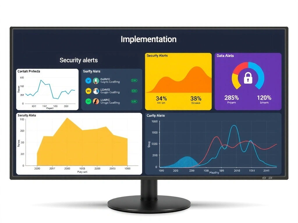 Imagine cu un monitor afișând grafice de performanță și securitate